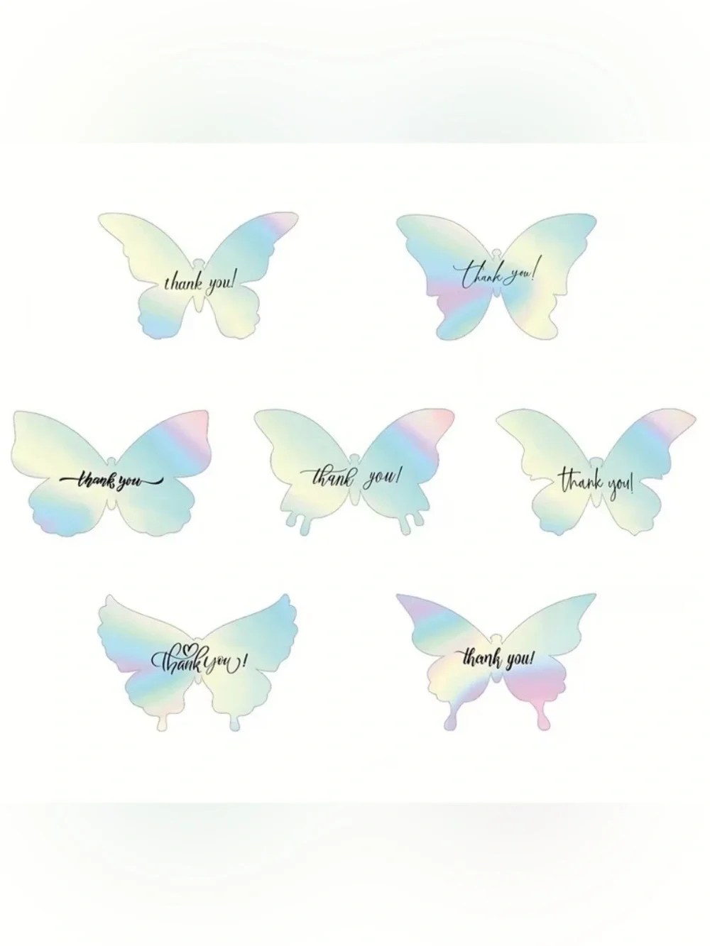 Thank You Sticker Boutique Quality ~🆕~ 100~ Butterfly Designs ~ Self adhesive